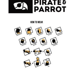Alternative view of ACID MONSTER PIRATE AND PARROT BANDANA