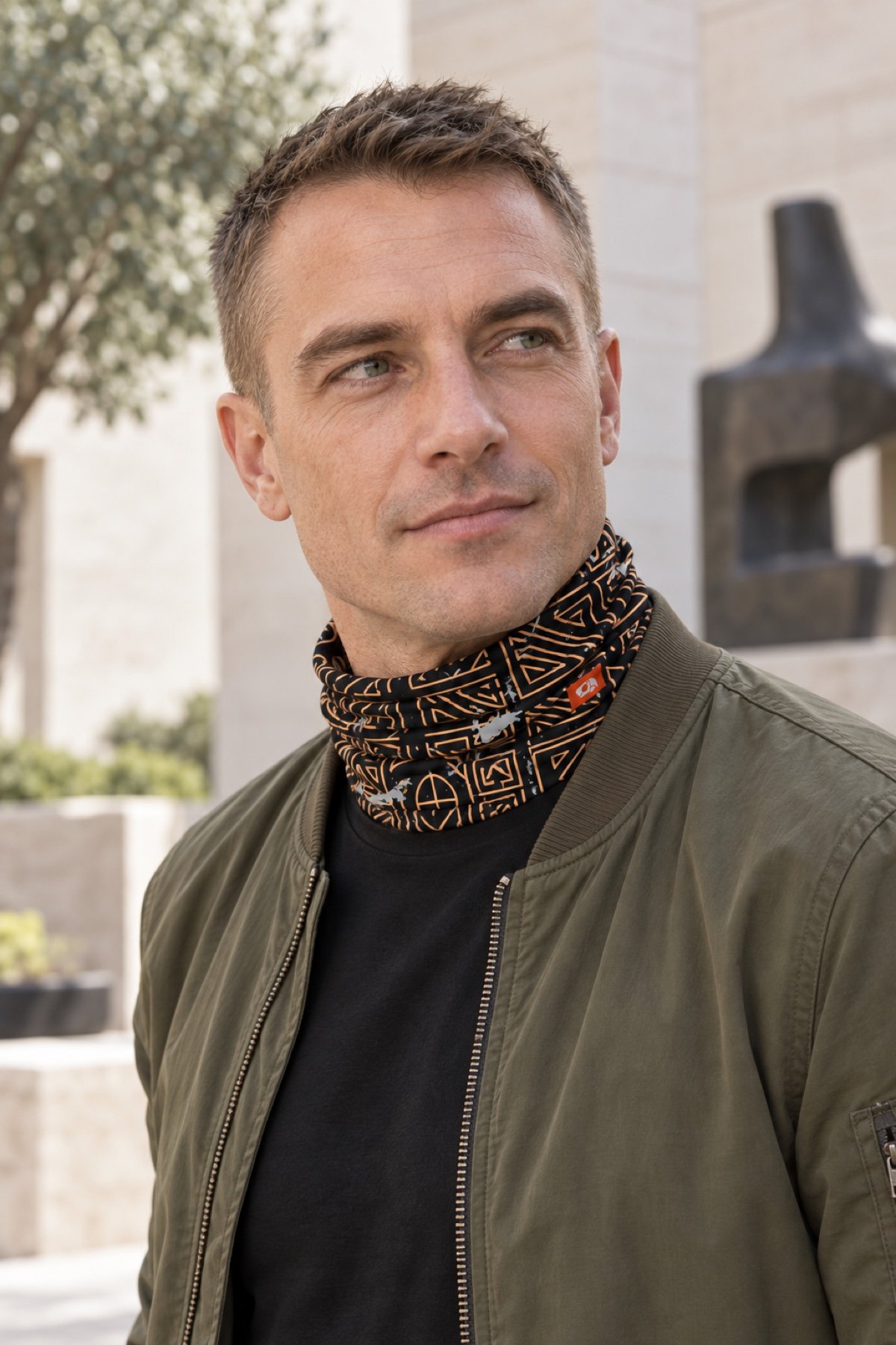 BROWN CAMO PIRATE AND PARROT BANDANA - Görsel 3