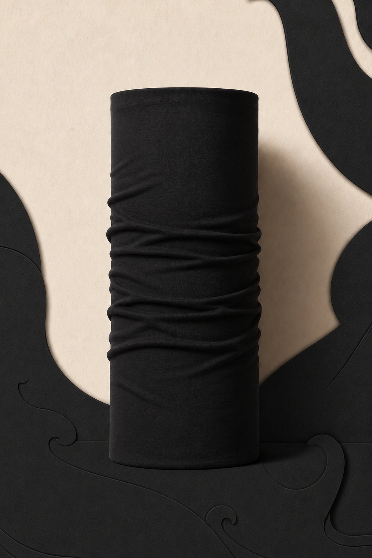 MIDNIGHT BLACK PIRATE AND PARROT BANDANA