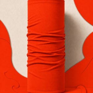 FLAME ORANGE PIRATE AND PARROT BANDANA
