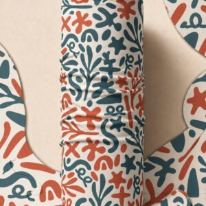 WHITE SPLASH PIRATE AND PARROT BANDANA