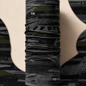 BLACK LINES PIRATE AND PARROT BANDANA