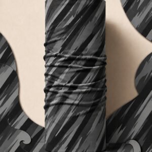 BLACK STRIPE PIRATE AND PARROT BANDANA