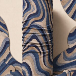 BLUE ZEBRA PIRATE AND PARROT BANDANA