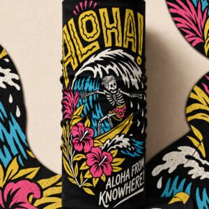 SKULL NIGHT PIRATE AND PARROT BANDANA