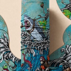 AQUA JUNGLE PIRATE AND PARROT BANDANA