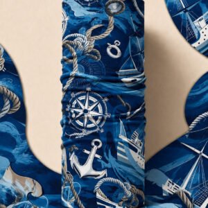 OCEAN CAMO PIRATE AND PARROT BANDANA