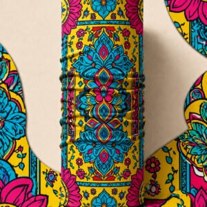 TRIBAL COLOR PIRATE AND PARROT BANDANA