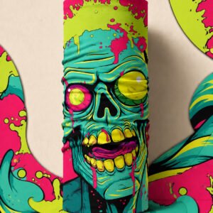 NEON MONSTER PIRATE AND PARROT BANDANA
