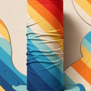RETRO SUNSET PIRATE AND PARROT BANDANA