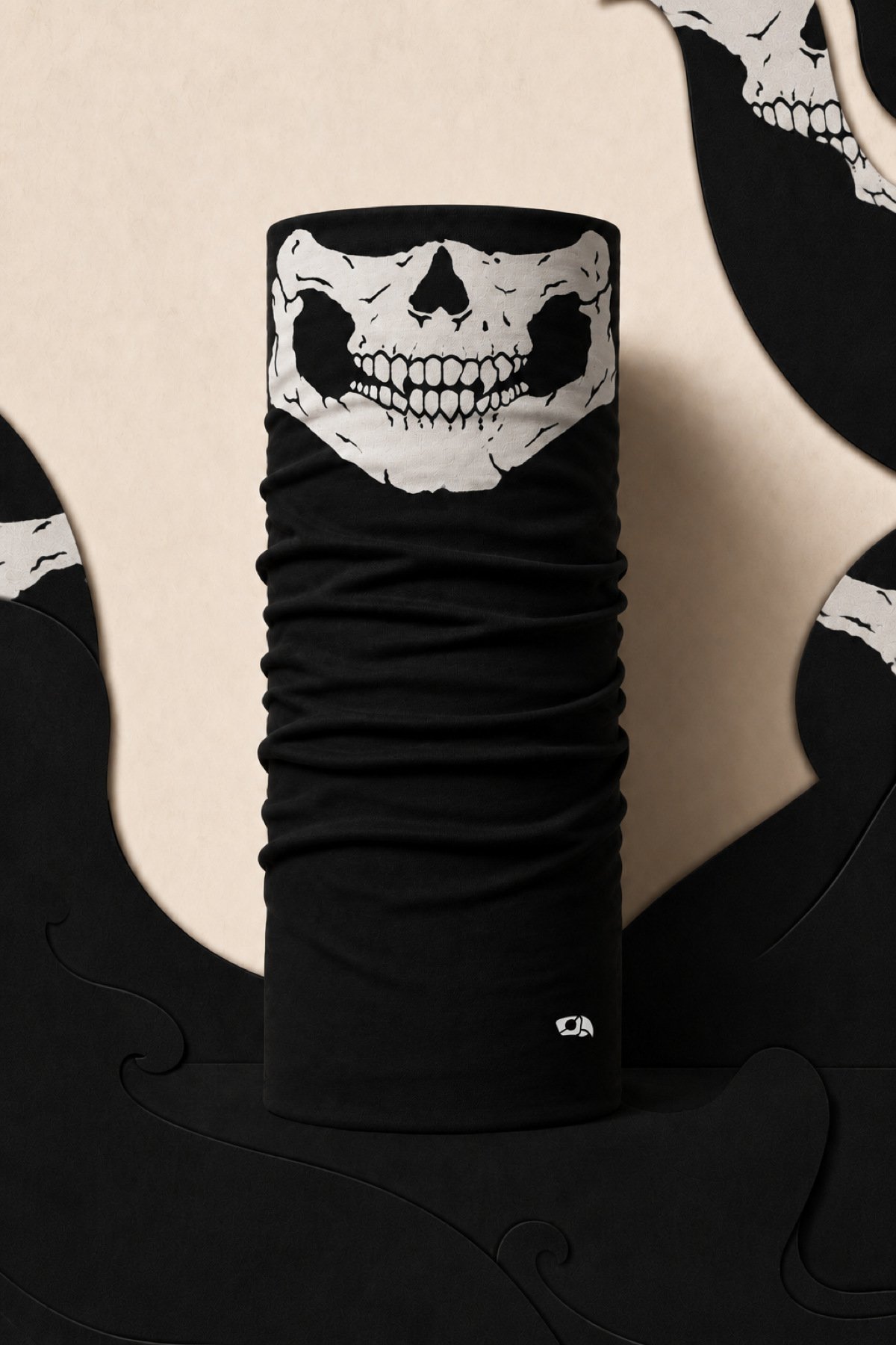 BLACK PIRATE PIRATE AND PARROT BANDANA