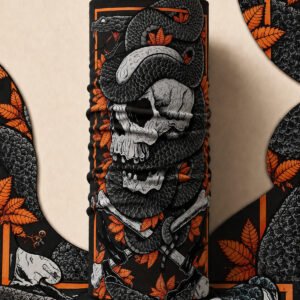 SKULL RIDER PIRATE AND PARROT BANDANA