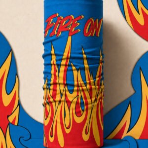 FIRE ON PIRATE AND PARROT BANDANA