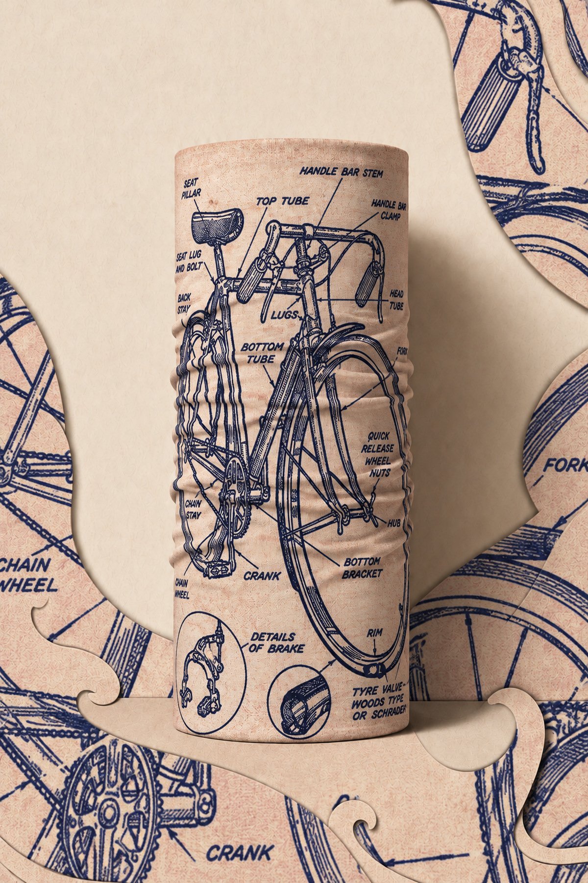 CYCLE PARTS PIRATE AND PARROT BANDANA