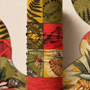 RETRO PATCH PIRATE AND PARROT BANDANA