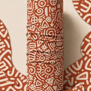 RUST PATTERN PIRATE AND PARROT BANDANA