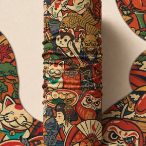JAPAN CAT PIRATE AND PARROT BANDANA