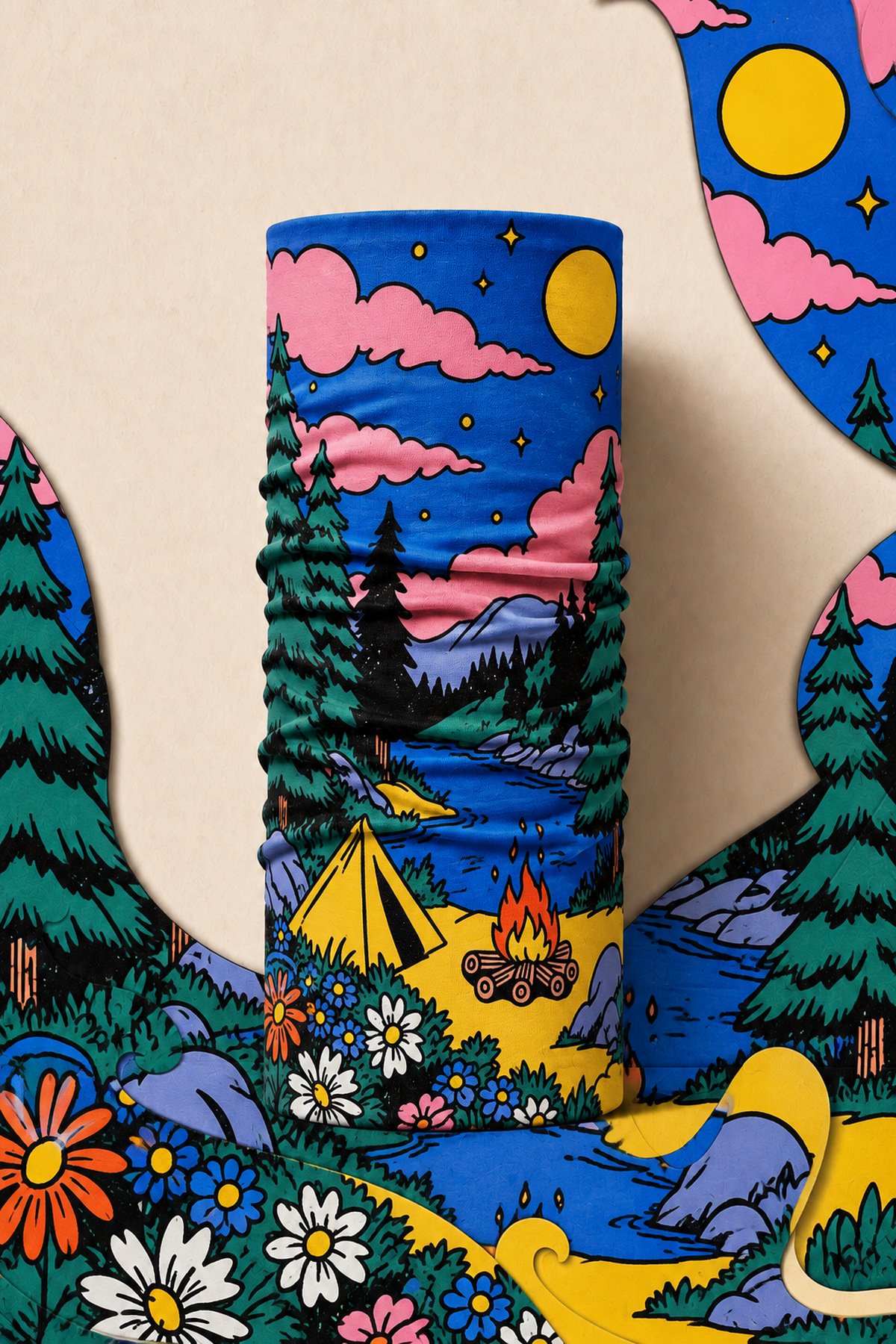 BLUE ADVENTURE PIRATE AND PARROT BANDANA