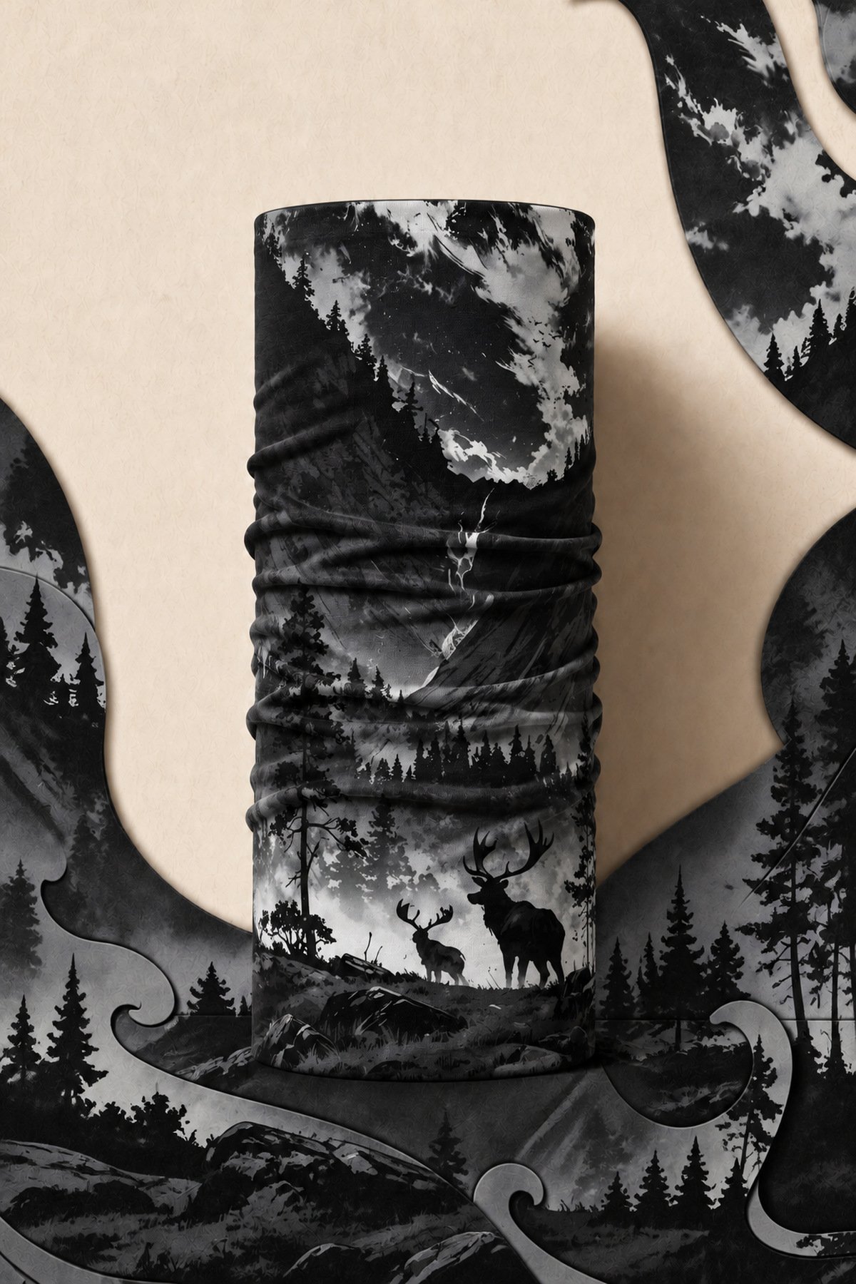 MOUNTAIN BLACK PIRATE AND PARROT BANDANA