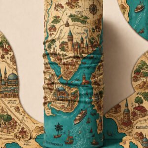 TURQOUISE CITY AND PARROT BANDANA