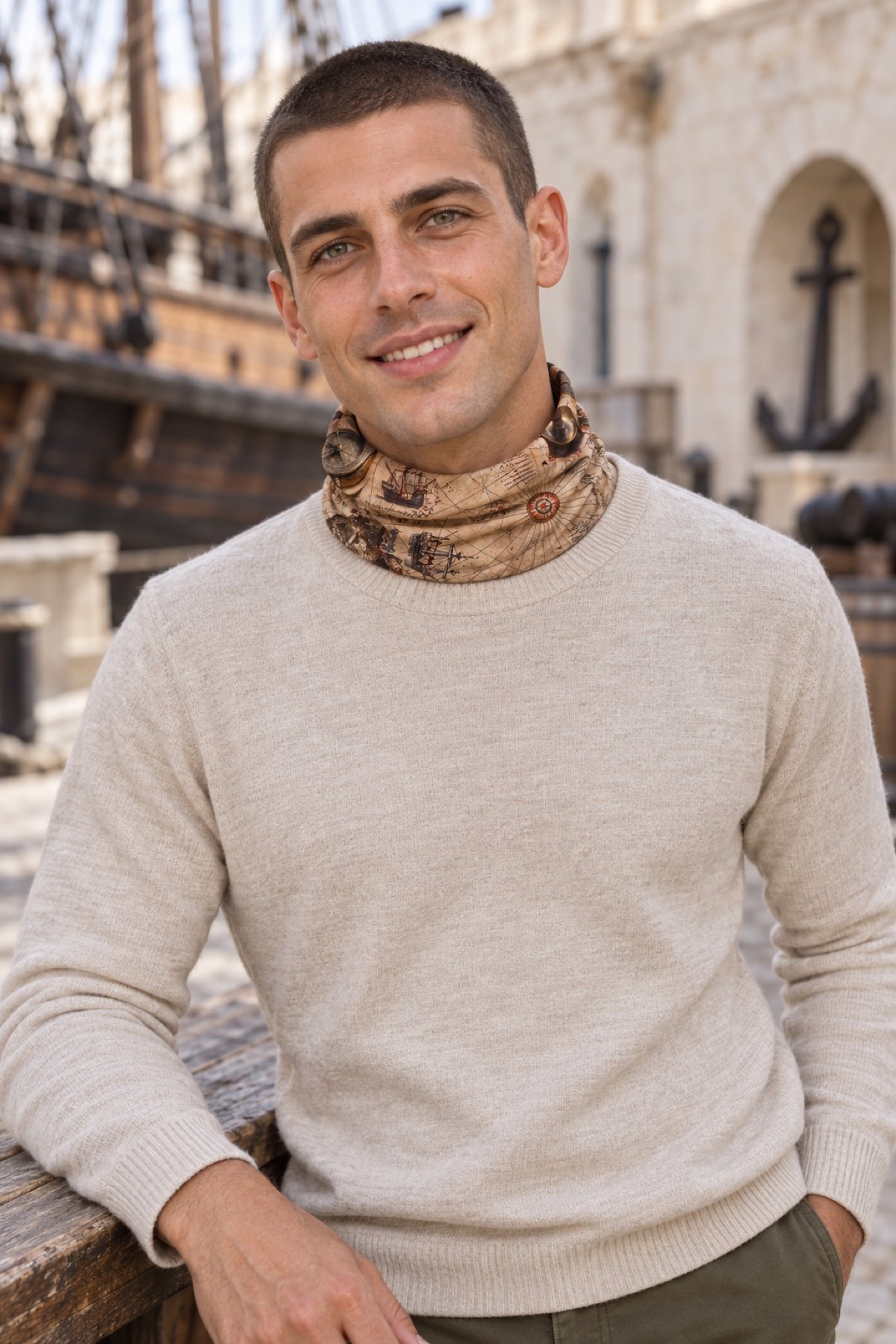 PIRI REIS PIRATE AND PARROT BANDANA - Görsel 3